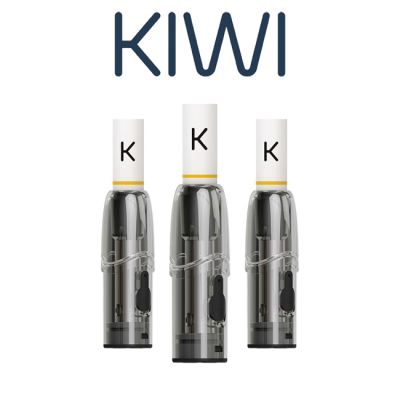 KIWI VAPOR CARTUCCE DI RICAMBIO E DRIP TIP IN COTONE KIWI SOFT BLACK (3PZ)