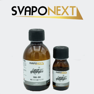 SVAPONEXT BASE KIT ARGENTO 200 ML 70/30