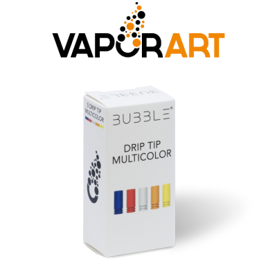 VAPORART DRIP TIP IN POLICARBONATO COLORATI PER BUBBLE (5PZ)