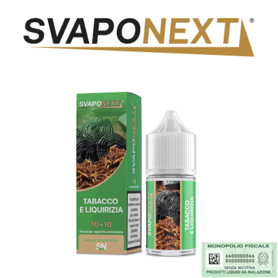 SVAPONEXT STARTER FLAVOUR MINI SHOT 10+10 TABACCO E LIQUIRIZIA 10 ML