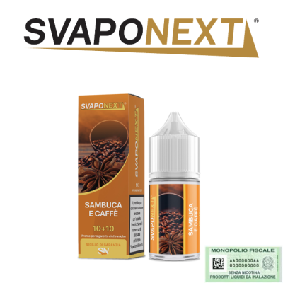 SVAPONEXT STARTER FLAVOUR MINI SHOT 10+10 SAMBUCA E CAFFÈ 10 ML