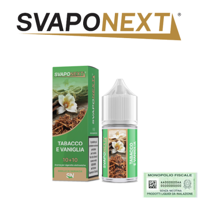 SVAPONEXT STARTER FLAVOUR MINI SHOT 10+10 TABACCO E VANIGLIA 10 ML