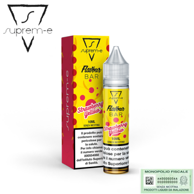 SUPREM-E MINI SHOT 10+10 FLAVOUR BAR STRAWBERRY YELLOW 10 ML